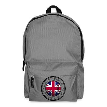 Insigne rond du drapeau de Londres - Sac à dos - gris éléphant - Devant