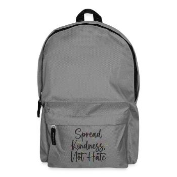 LGBT Pride Month - Verbreiten Sie Freundlichkeit statt Hass - Rucksack - Mittelgrau - Vorne