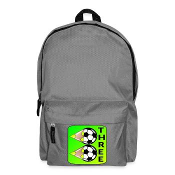 3rd Birthday - Soccer THREE - Backpack - elephant grey - Front