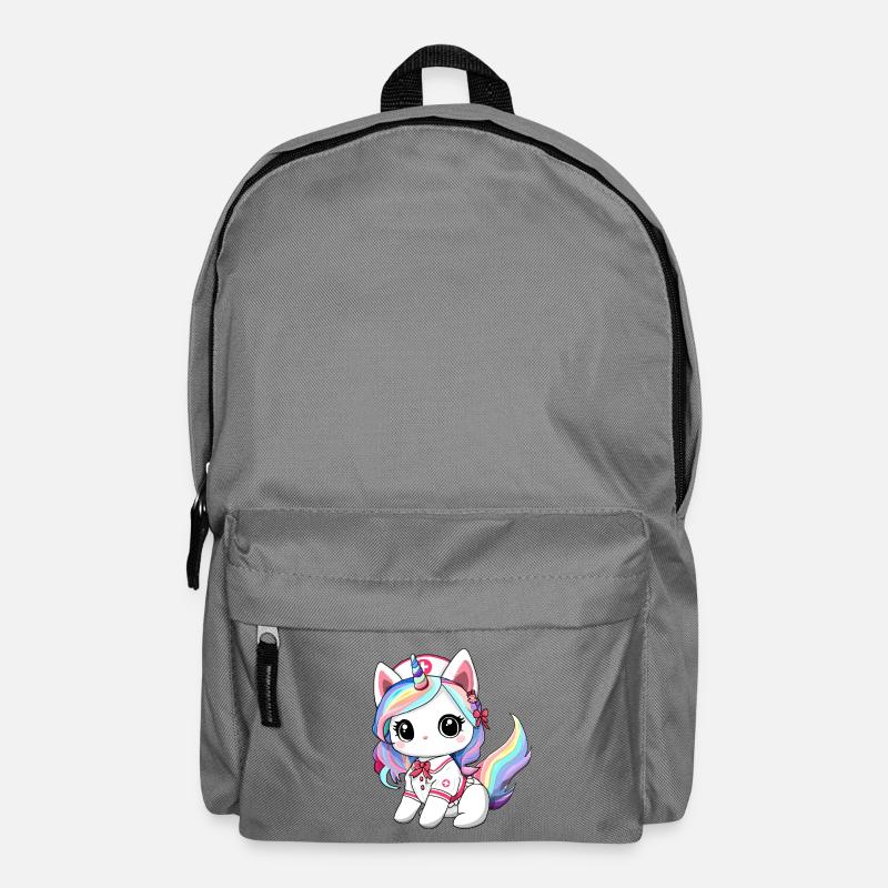 Einhorn Katzen Krankenschwester - Rucksack - Mittelgrau