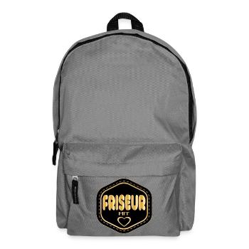 FRISEUR MIT HERZ - Rucksack - Mittelgrau - Vorne