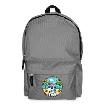 Ambiance estive de vacances à la plage de licorne - Sac à dos - gris éléphant - Devant