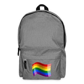 Waving rainbow flag - Backpack - elephant grey - Front
