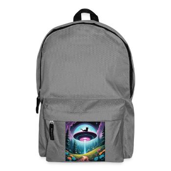Ufo mit Kätzchen - Rucksack - Mittelgrau - Vorne