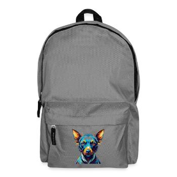 American Hairless Terrier Chien Race Dessin animé Kawaii - Sac à dos - gris éléphant - Devant