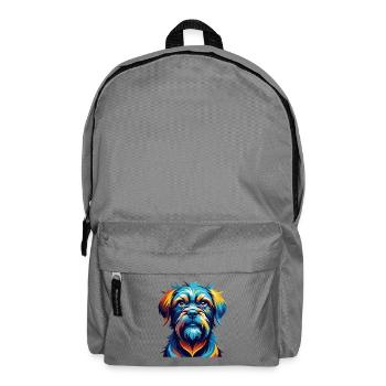 Griffon belge Chien Race Coloré Dessin animé Kawaii - Sac à dos - gris éléphant - Devant