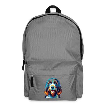 Basset Griffon Vendeen Hunderasse Karikatur Kawaii - Rucksack - Mittelgrau - Vorne