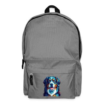 Bernese Mountain Dog Breed Colorful Cartoon Kawaii - Backpack - elephant grey - Front