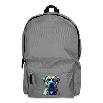 Boerboel Dog Breed Colorful Cartoon Kawaii - Backpack - elephant grey - Front