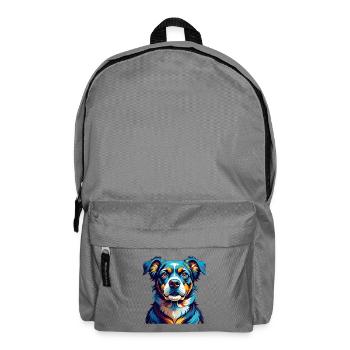 Bossie Dog Breed Colorful Cartoon Kawaii - Backpack - elephant grey - Front