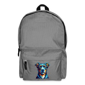 Braque Auvergne Hunderasse Bunte Karikatur Kawaii - Rucksack - Mittelgrau - Vorne