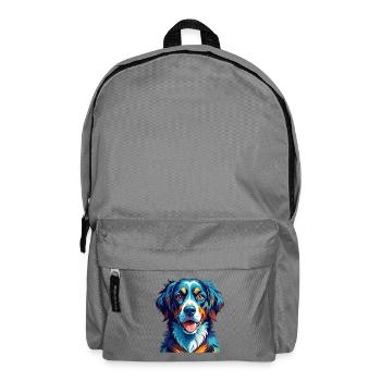 Braque Du Bourbonnais Hunderasse Karikatur Kawaii - Rucksack - Mittelgrau - Vorne