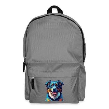 Caucasian Shepherd Dog Breed Cartoon Kawaii - Backpack - elephant grey - Front