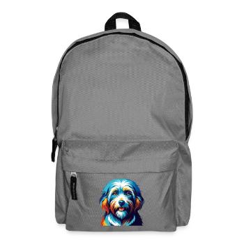 Coton De Tulear Chien Race Coloré Dessin Animé Kawaii - Sac à dos - gris éléphant - Devant