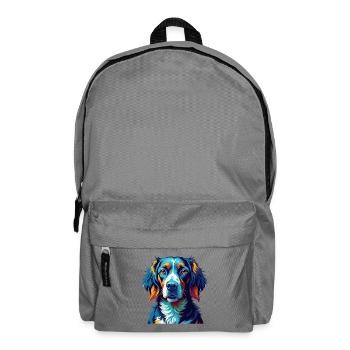 Deutsche Bracke Hunderasse Bunte Karikatur Kawaii - Rucksack - Mittelgrau - Vorne