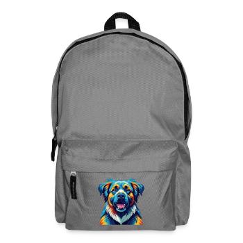Estrela Mountain Dog Breed Colorful Cartoon Kawaii - Backpack - elephant grey - Front