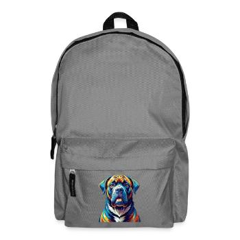 Brasileiro Dog Breed Colorful Cartoon Kawaii - Backpack - elephant grey - Front