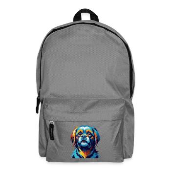 Griffon Nivernais Hunderasse Karikatur Kawaii - Rucksack - Mittelgrau - Vorne