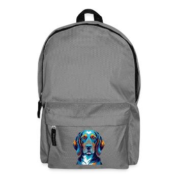 Französischer dreifarbiger Jagdhund, Hunderasse Cartoon Kawaii - Rucksack - Mittelgrau - Vorne