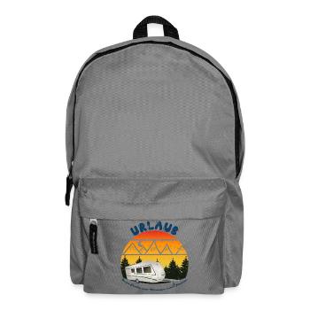 Urlaub gemeinsam im Wohnwagen - Rucksack - Mittelgrau - Vorne