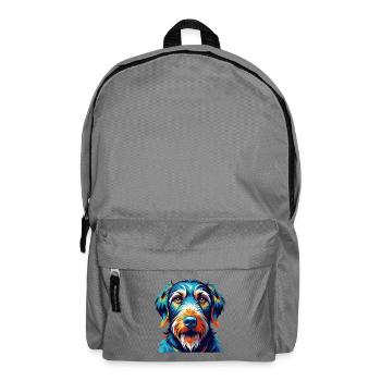 Chien courant à poil dur d’Istrie Race Dessin animé Kawaii - Sac à dos - gris éléphant - Devant