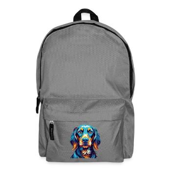 Chien de chasse polonais race Coloré Dessin animé Kawaii - Sac à dos - gris éléphant - Devant