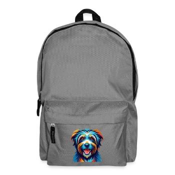 Berger des Pyrénées Race Dessin animé Kawaii - Sac à dos - gris éléphant - Devant