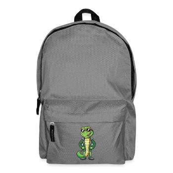 Snake Funny Cartoon Kawaii Jacket Sunglasses - Backpack - elephant grey - Front