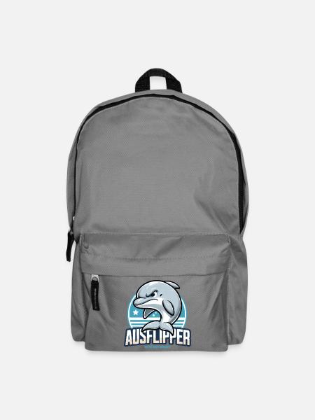 Grimmiger Delfin Delphin Dolphin Wütend Ausflipper - Rucksack - Mittelgrau