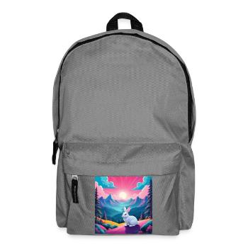 Rabbit on the mountain - Backpack - elephant grey - Front