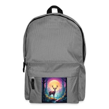 Deer in the forest - Backpack - elephant grey - Front