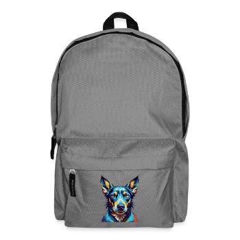 Chien courant andalou race de chien dessin animé coloré Kawaii - Sac à dos - gris éléphant - Devant