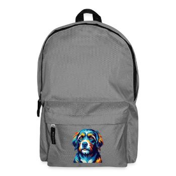 Austrian Brandlbracke Dog Breed Cartoon Kawaii - Backpack - elephant grey - Front