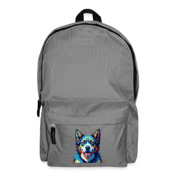 Akbash Hunderasse Bunte Karikatur Kawaii - Rucksack - Mittelgrau - Vorne