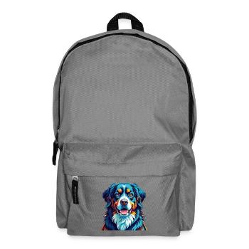 Berner Laufhund Dog Breed Colorful Cartoon Kawaii - Backpack - elephant grey - Front