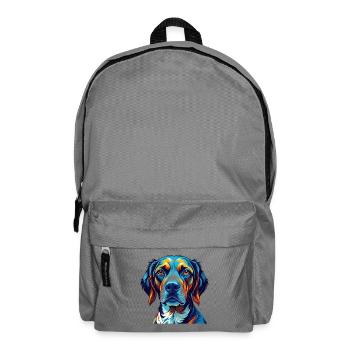 Burgos Pointer Dog Breed Colorful Cartoon Kawaii - Backpack - elephant grey - Front