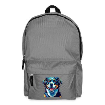 Bossie Dog Breed Colorful Cartoon Kawaii - Backpack - elephant grey - Front