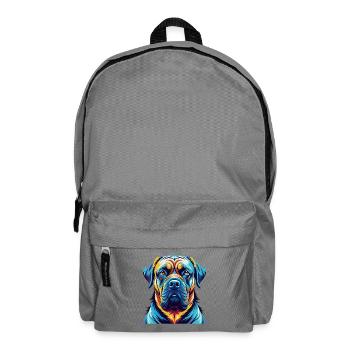 Belgische Dogge Hunderasse Bunte Karikatur Kawaii - Rucksack - Mittelgrau - Vorne