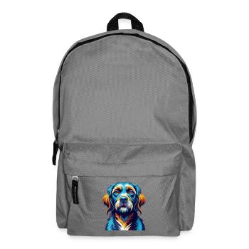Dänische Broholmer Hunderasse Bunte Karikatur Kawaii - Rucksack - Mittelgrau - Vorne