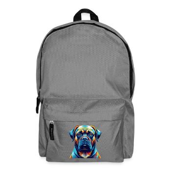 Mastiff Hunderasse Bunte Karikatur Kawaii - Rucksack - Mittelgrau - Vorne