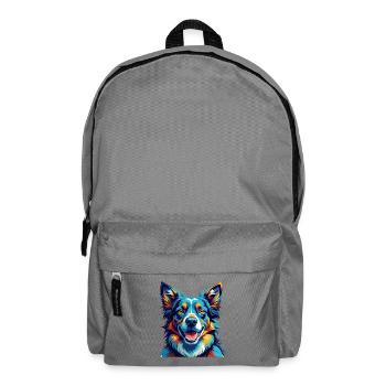 Garafian Shepherd Dog Breed Cartoon Kawaii - Backpack - elephant grey - Front