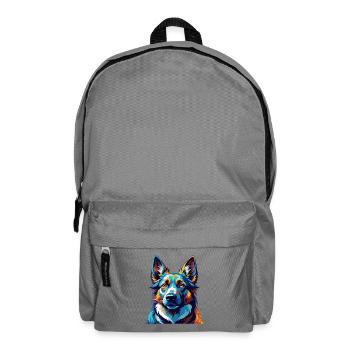 Berger d’Europe de l’Est Race Dessin animé Kawaii - Sac à dos - gris éléphant - Devant