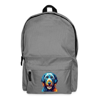Bedlington Terrier Chien Race Dessin animé Kawaii - Sac à dos - gris éléphant - Devant