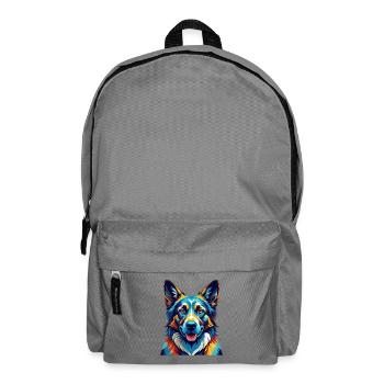 Bohemian Shepherd Dog Breed Cartoon Kawaii - Backpack - elephant grey - Front