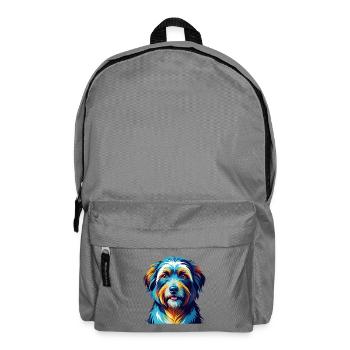 Chien de berger des Pyrénées race Dessin animé coloré Kawaii - Sac à dos - gris éléphant - Devant