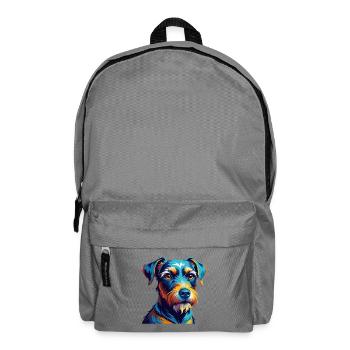 Patterdale Terrier Dog Breed Cartoon Kawaii - Backpack - elephant grey - Front