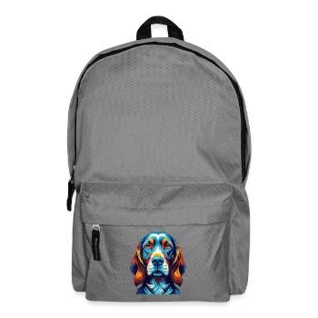 Redbone Coonhound Chien Race Dessin animé Kawaii - Sac à dos - gris éléphant - Devant