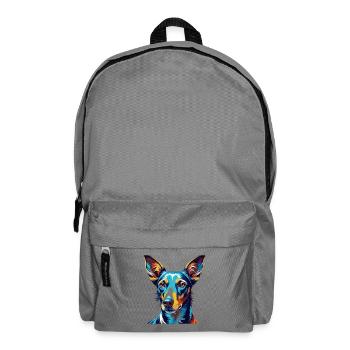 Podenco Ibicenco Chien Race Coloré Dessin Animé Kawaii - Sac à dos - gris éléphant - Devant