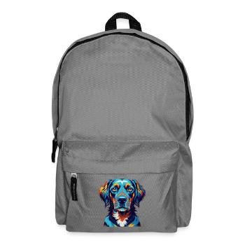 Old Danish Pointer Dog Breed Cartoon Kawaii - Backpack - elephant grey - Front