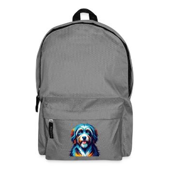 Polnische Tiefland-Schäferhundrasse Karikatur Kawaii - Rucksack - Mittelgrau - Vorne